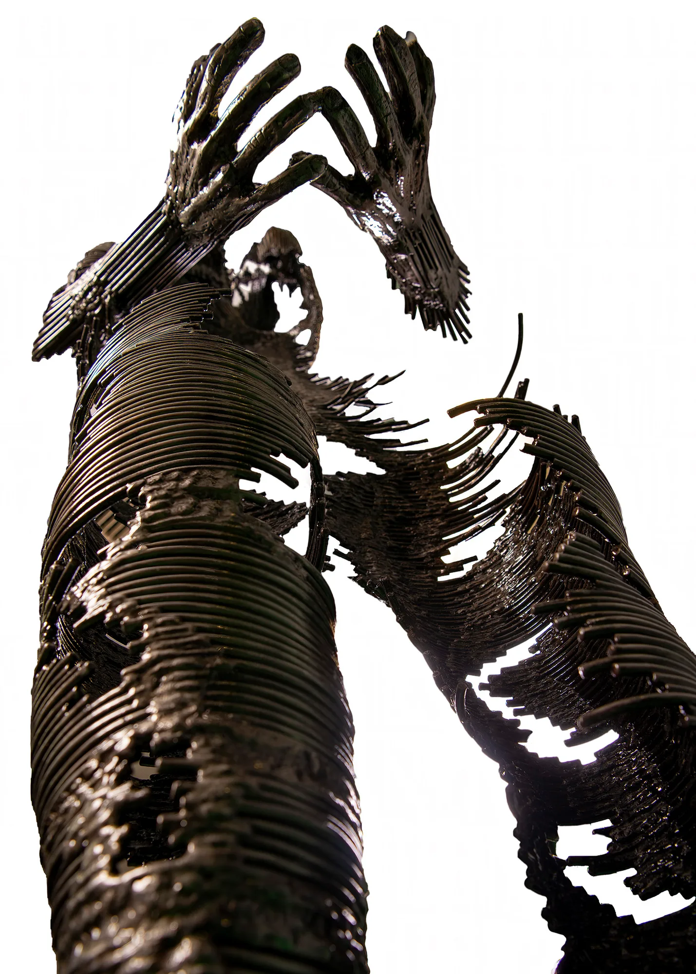 The Recipient, detail view 5 — sculpture by Thomas Pall