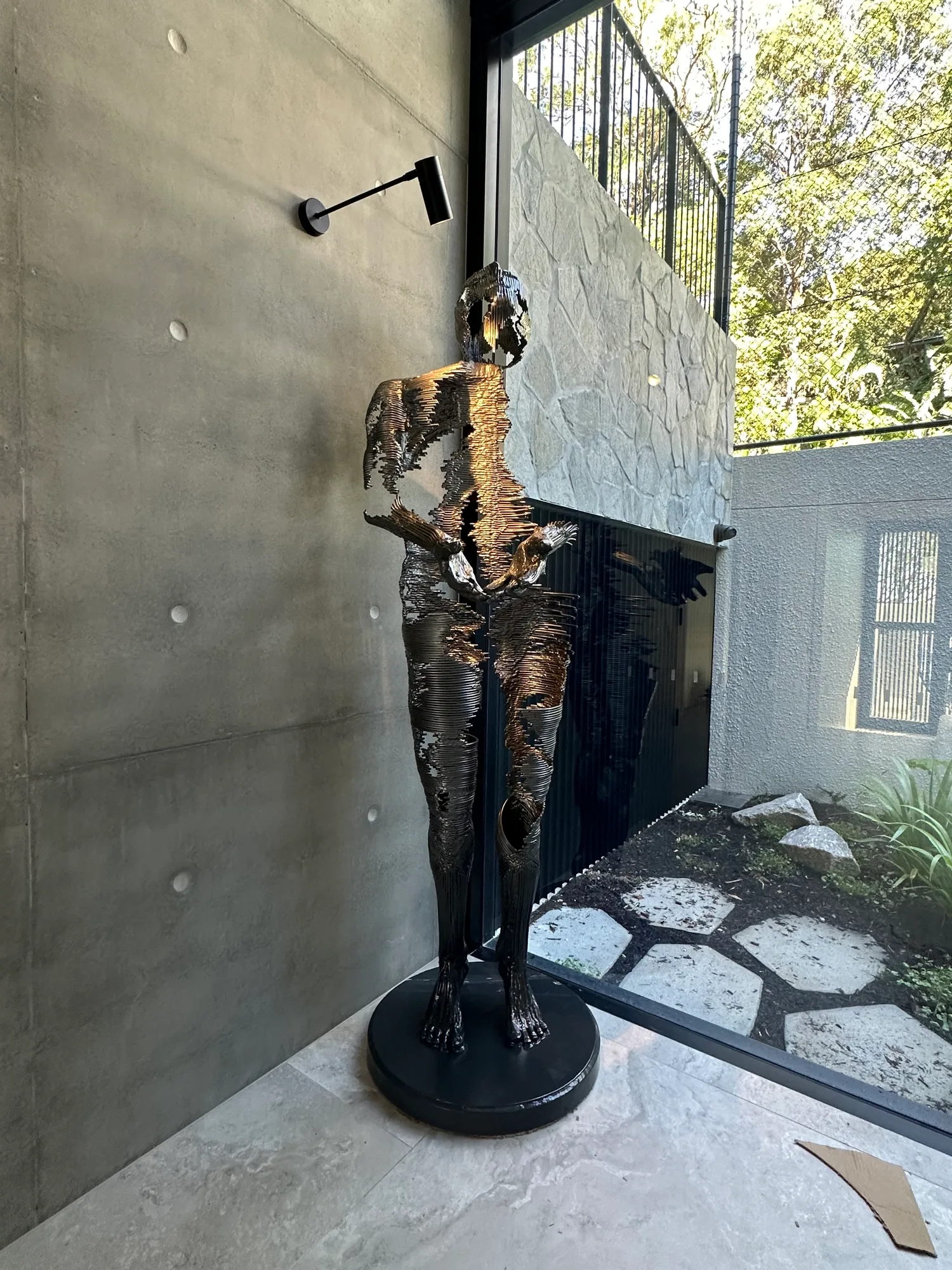 The Recipient — steel sculpture by Thomas Pall
